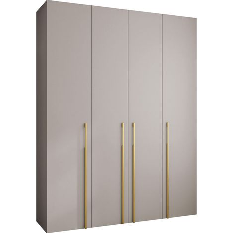 Armario Hartford 570, Cachemira, 246x190x52cm, Puertas de armario: Con bisagras, Número de estantes: 12 (1/5)