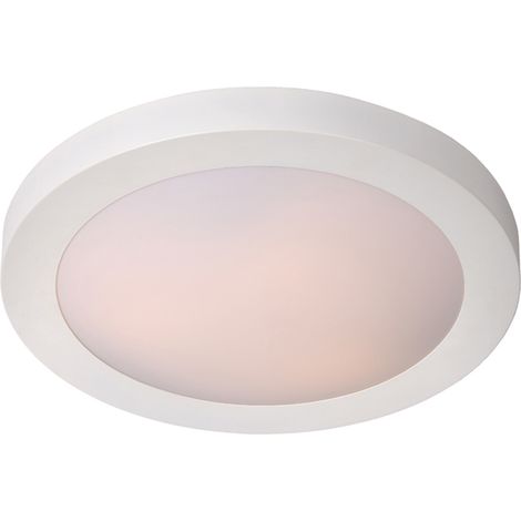 Lucide FRESH - Deckenleuchte Badezimmer - Ø 27 cm - 1xE27 - IP44 - Weiß (1/4)