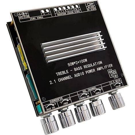 Module amplificateur de puissance audio 2.1 canaux sans fil à réglage progressif Bluetooth, carte d'amplificateur audio (1/5)