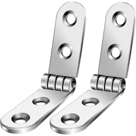 (2 pièces) Quincaillerie pour meubles Charnières à rabat pliables à visser pour armoire de machine à coudre Charnière amortisseur d'angle arrondi (1/5)
