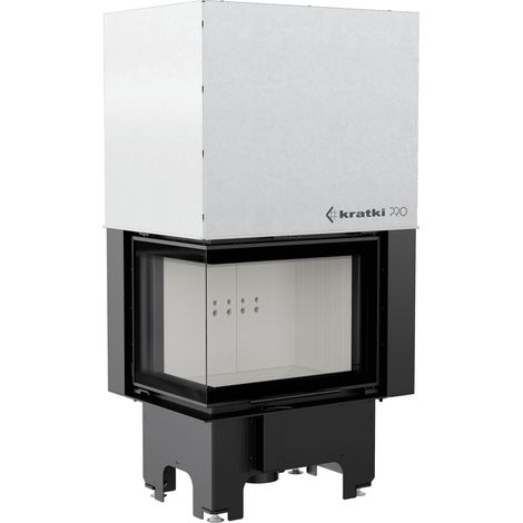 Kamineinsatz aus Stahl KRATKI VNL 610/430 9 kW Ø 200 mit Schiebetür (1/5)