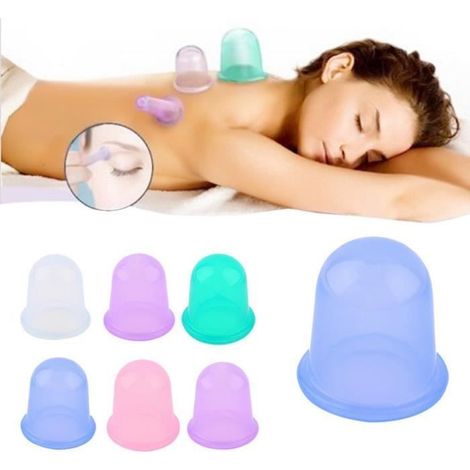 Ventouses anti-cellulite en silicone - Couleurs aléatoires - 54x54x55mm - Non toxiques (1/4)