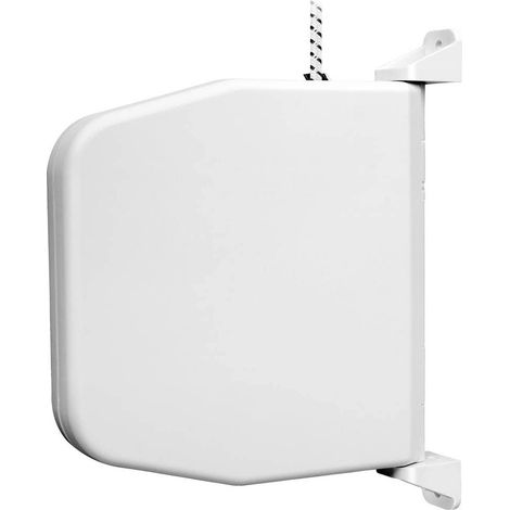 Schellenberg 50501 Avvolgitore tapparella con corda tapparelle 5 m, bianco, pieghevole aperto, spaziatura dei fori da 15,5 cm, girevole a 180°