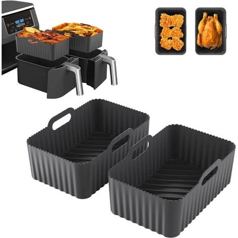 Moule en silicone - 4 pièces accessoires adaptés pour - Moule en silicone Airfryer - adapté pour friteuse Double Stack XL - SL400EU - Foodi Max AF500EU - AF400EU - AF451EU - AF300EU (1/5)