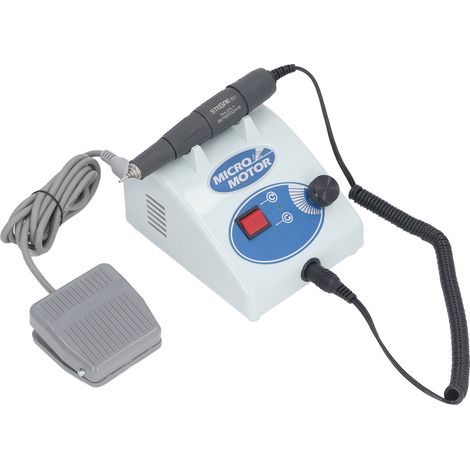 Polisseuse à micromoteur 35 000 tr/min, commande manuelle et à pédale, micromoteur à balais de carbone, machine à meuler pour laboratoire et bijouterie, prise UE 220 V (1/5)