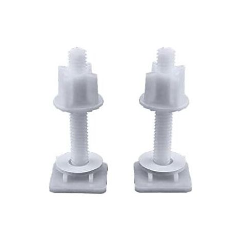 (2..8×2.8×6.6cm)Lot de 2 vis en plastique pour abattant de toilette - Fixation pour la plupart des sièges de toilette - Réparation d (1/5)