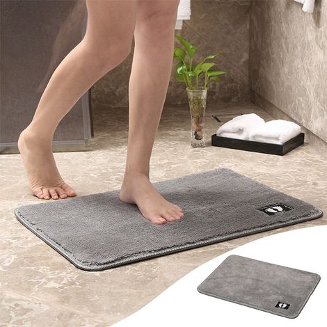 Tapis de bain moelleux YANHAIGONG pour salle de bain, tapis en microfibre antidérapant et ultra-absorbant, lavable, pour cuisine, chambre, salon
