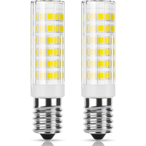 E14 LED-Lampe für Dunstabzugshauben, 5 W (entspricht 50 W Halogen), Kaltweiß (6000 K), 550 lm, kleine Schraubfassung für Dunstabzugshauben und Kühlschränke, nicht dimmbar, 2 Stück (1/5)
