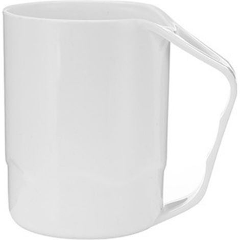 Tasse À Dentifrice - 350 ml - Poignée Ergonomique - Paroi Intérieure Dépolie - Logement Pour Brosse À Dents - Fond Surélevé - Plastique Alimentaire (1/5)