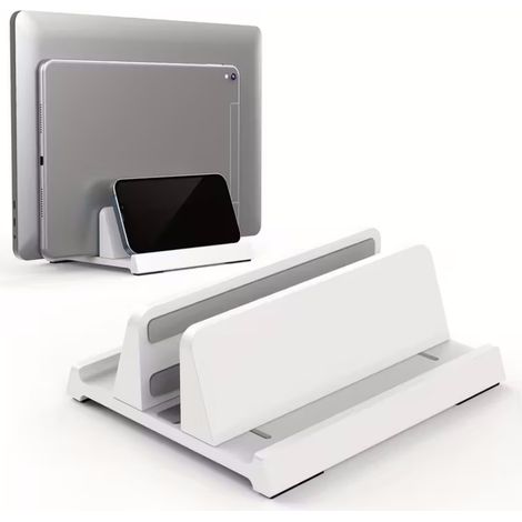 Verstellbarer Laptopständer für den Schreibtisch – Platzsparender 3-in-1-Organizer