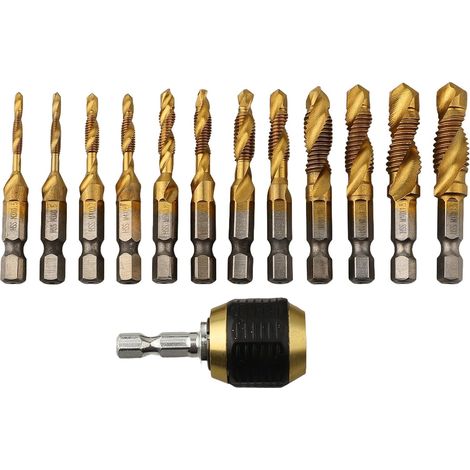 Jeu tarauds et filières - 12 pièces, 1/4", HSS, pour atelier (1/5)