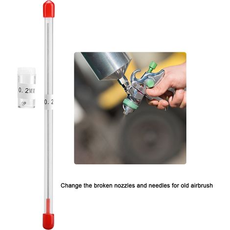Buses et aiguilles de rechange pour aérographe (0,2 mm) (1/5)