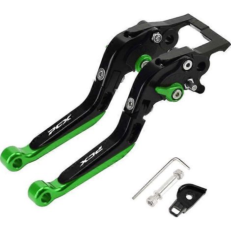 Convient aux Honda PCX160 de 21 à 24 ans : freins à disque avant et arrière, freins modifiés, avertisseur sonore avec fonction de stationnement, poignée de frein à main (noir et vert). (1/5)