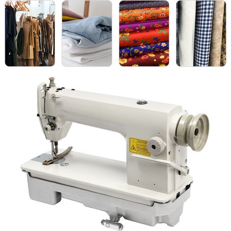 Heavy Duty Industrial Sewing Machine, Commercial Straight Stitch Sewing Machine, High Speed Flatbed Sewing Machine for Leather Rubber Canvas Shoes Boots Slippers Bags Dolls
