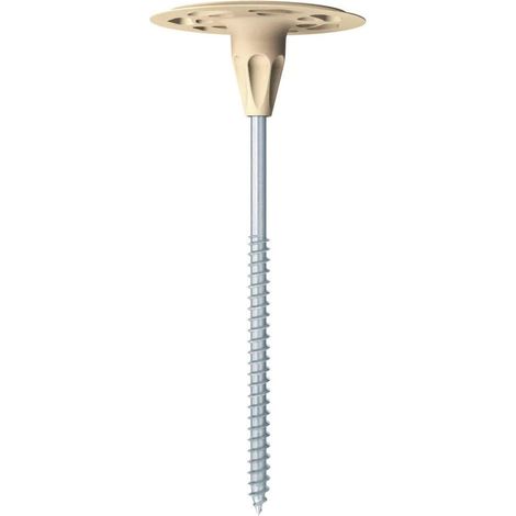 Fischer – Cheville d'isolation 6H-NT 6x120mm – Lot de 10 pièces – Pour béton armé et bois dur – Vissage rapide en série