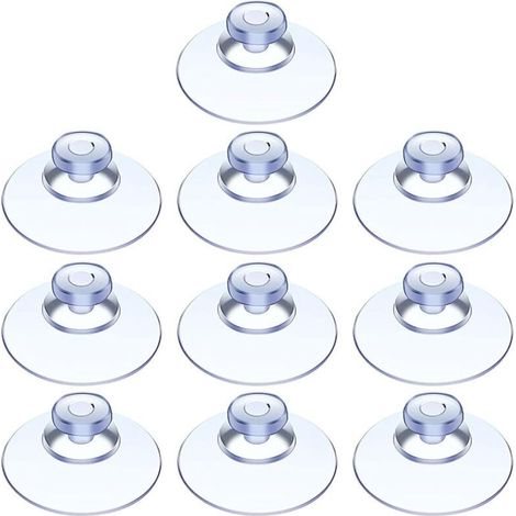 10 Pièces Ventouse,Ventouse Table en Verre,Mini Ventouse,Ventouses Transparentes,Petites Ventouses,pour Variété Surfaces Lisses,Verre,Carrelage,Salle de Bain,Cuisine,en PVC,Sans Crochet (20mm) (1/5)