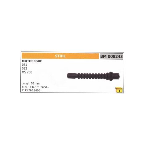 Tubo pescamiscela STIHL motosega 031 - 032 - MS 260 lunghezza 70mm 1134.151.8600