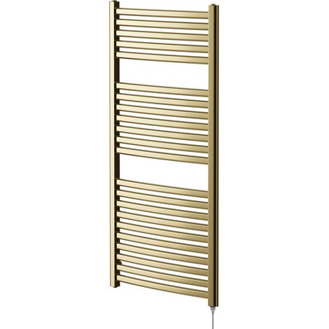 Colore Columbus Brushed Brass 1200mm x 600mm Electric Heated Towel Rail (1/5)