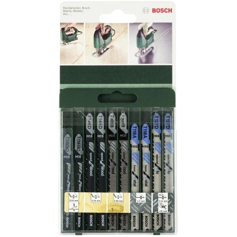 Bosch Accesorios Set de 10 hojas de sierra de calar para madera y metal (1/5)
