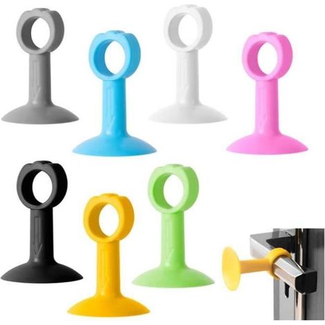 Cale porte - Silicone - 45x65 mm - Anti-collision - 7 pièces (1/4)