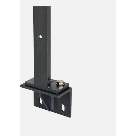 Kordo – Platine de fixation latérale noire pour poteaux UNIVERSO – Renforcement structurel – Compatible avec vis et chevilles adaptées (1/5)