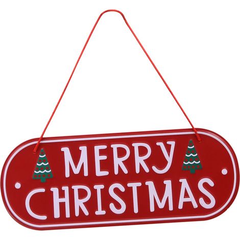 Plaque De Noël - En Fer - Pour Porte D'Entrée Ou Décoration Murale Intérieure/Extérieure - 1 Pièce (1/5)