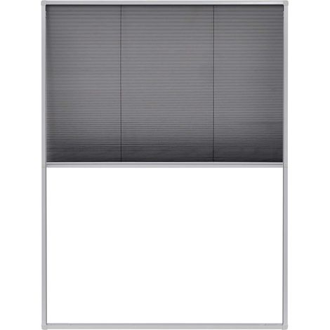 Moustiquaire Plissée pour Fenêtre de Toit Anti-Insectes Cadre Aluminium Blanc 60 x 80 cm (1/5)