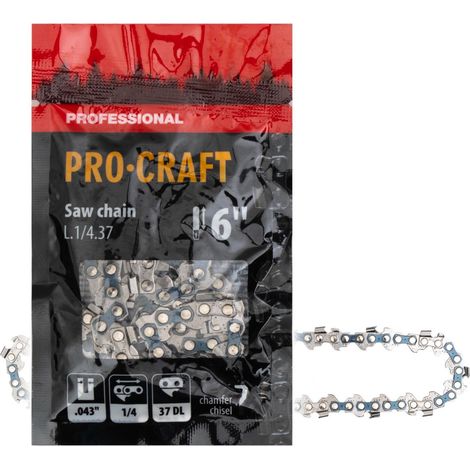 Cadena de sierra Procraft L.1/4.37 6" (150 mm) 1/4" 1,1 mm 37 TG - para motosierra