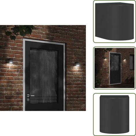 Außenwandleuchte Schwarz Aluminiumdruckguss - Outdoor Wandleuchte - Gartenleuchte - LED Wandleuchte - Edelstahl Wandleuchte - Alu Wandleuchte (1/5)