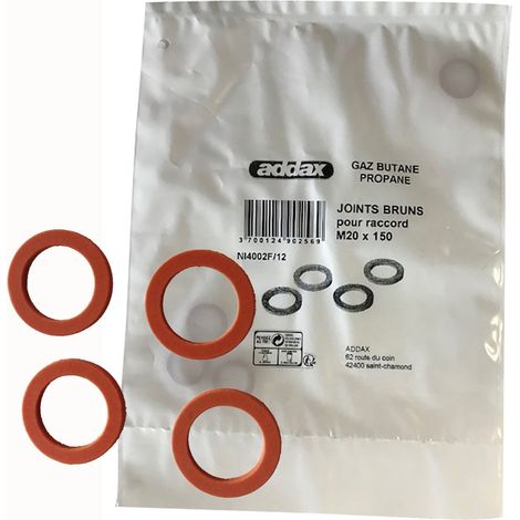 4 Rote Gummidichtungen Butan Propan - Addax