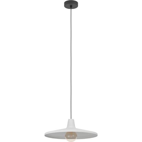 Lampe suspendue Miniers en acier noir E27 1x40w H: 110cm Ø42cm dimmable (1/3)