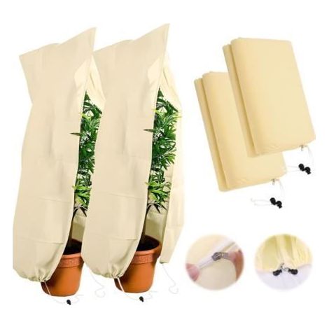 Winterhülle für Pflanzen - Vlies - 120 x 180 cm - 2er Pack - Atmungsaktiv - Frostschutz