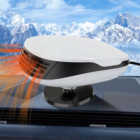 Calefactor de coche con ventilador，12 V，120 W，con función 2 en 1 de refrigeración y calefacción，desempañador con base giratoria de 360 grados (1/5)