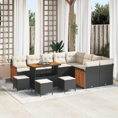 vidaXL Ensemble de canapé de jardin 13 pc 13-Nombre de places (1/5)