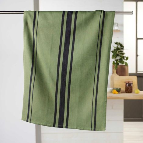Torchon en 100% coton naturel Kaki 50x70 cm (1/3)