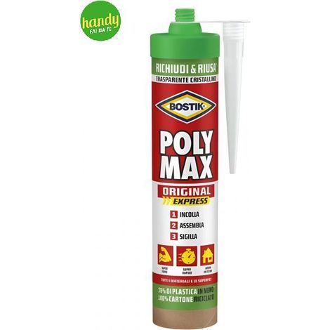 Adesivo Sigillante Universale Bostik Polimax Crystal Trasparente 290 gr