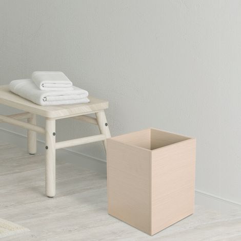 Poubelle de salle de bain en bois Corbeille 7 L Wenge (1/2)