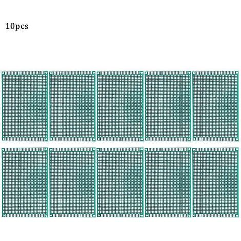 10 Stück 8x12cm doppelseitige Prototypen-Leiterplatten, verzinnt, Steckplatine