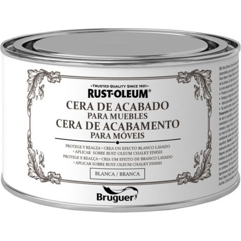 Cera acabado para muebles 400 ml blanca chalky rust-oleum