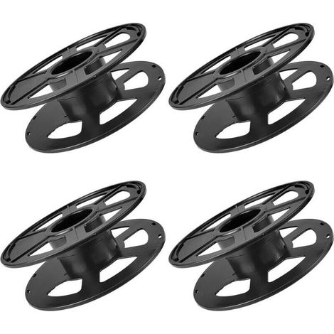 Bobine électrique plastique - 4 enrouleurs pour guirlandes de Noël, diamètre 200 mm, couleur noir (1/4)