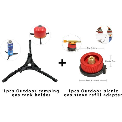 Réchaud de pique-nique extérieur, adaptateur pour gaz propane, convertisseur pour réchaud de camping, réservoir de gaz pliable, trépied, réchauds de cuisine portables (1/4)