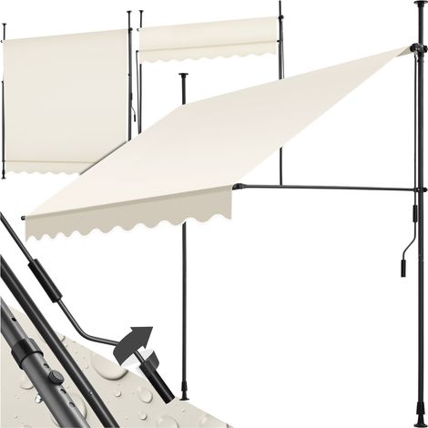 Store à pince sans perçage en polyester 200 x 180 cm beige