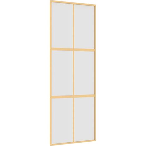 Maison Exclusive - Schiebetür Golden 76x205 cm Matt ESG-Glas und