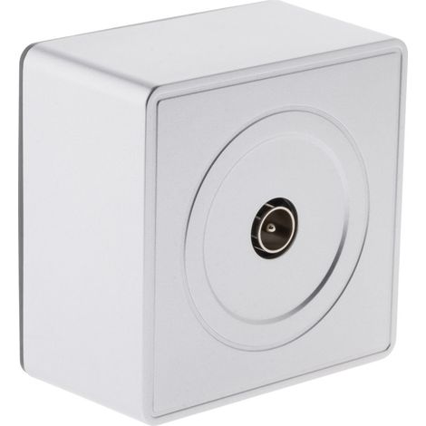 Prise TV Ø9,52mm en saillie Silver - Vulco - Zenitech