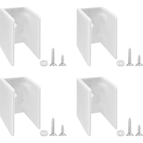 clips de blocage pour manivelle de volet roulant, fixation murale à visser, blanc, compatible avec les fenêtres de Ø 12 à 18 mm, fixation murale universelle à visser - Blanc (1/5)