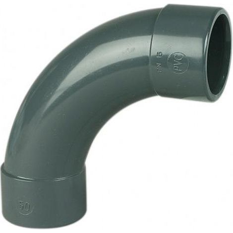 Courbe injectée PVC pression 90° femelle Ø 63 mm - Fitt (1/3)