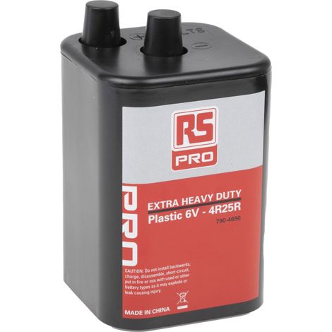 Pile pour lampe RS PRO 6V, 7Ah,Taille 996 Zinc Chloride ( Prix pour 1 )