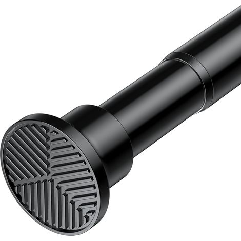 Tringle Rideau Sans Percage Extensible,71-160 cm,(Diamètre 25 mm), Noir (1/5)