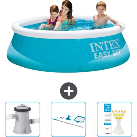Intex runder aufblasbarer Easy Set-Pool – 183 x 51 cm – Blau – im Lieferumfang enthalten Accessoire CB82