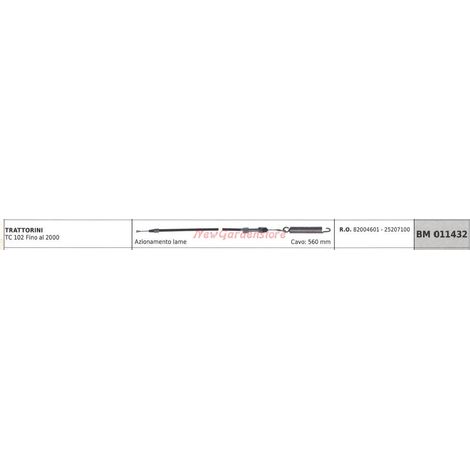 Cavo azionamento lame GGP per trattorino TC 102 fino al 2000 011432